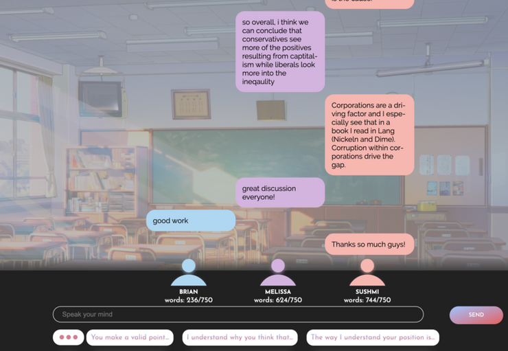 Screenshot of the Convertsation (now Allelo) discussion platform
